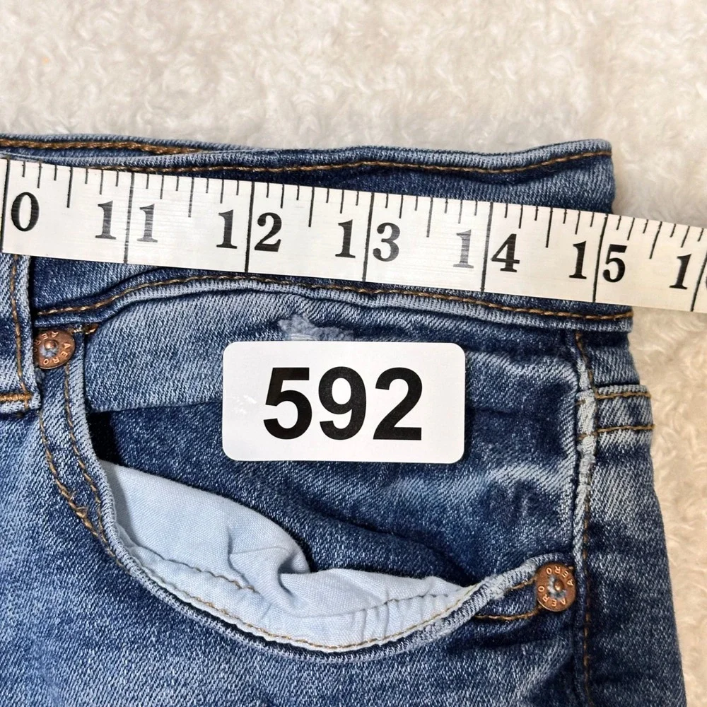 Aeropostale‎ Womens Skinny Distressed Ripped Jeans Medium Wash 28x30